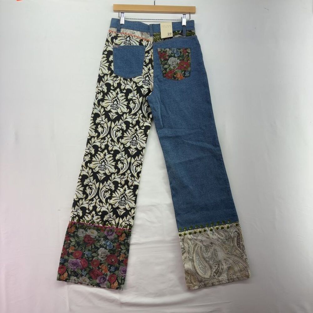 Alice + Olivia Wheezy Patchwork Jean *Unique* - Picture 2 of 4